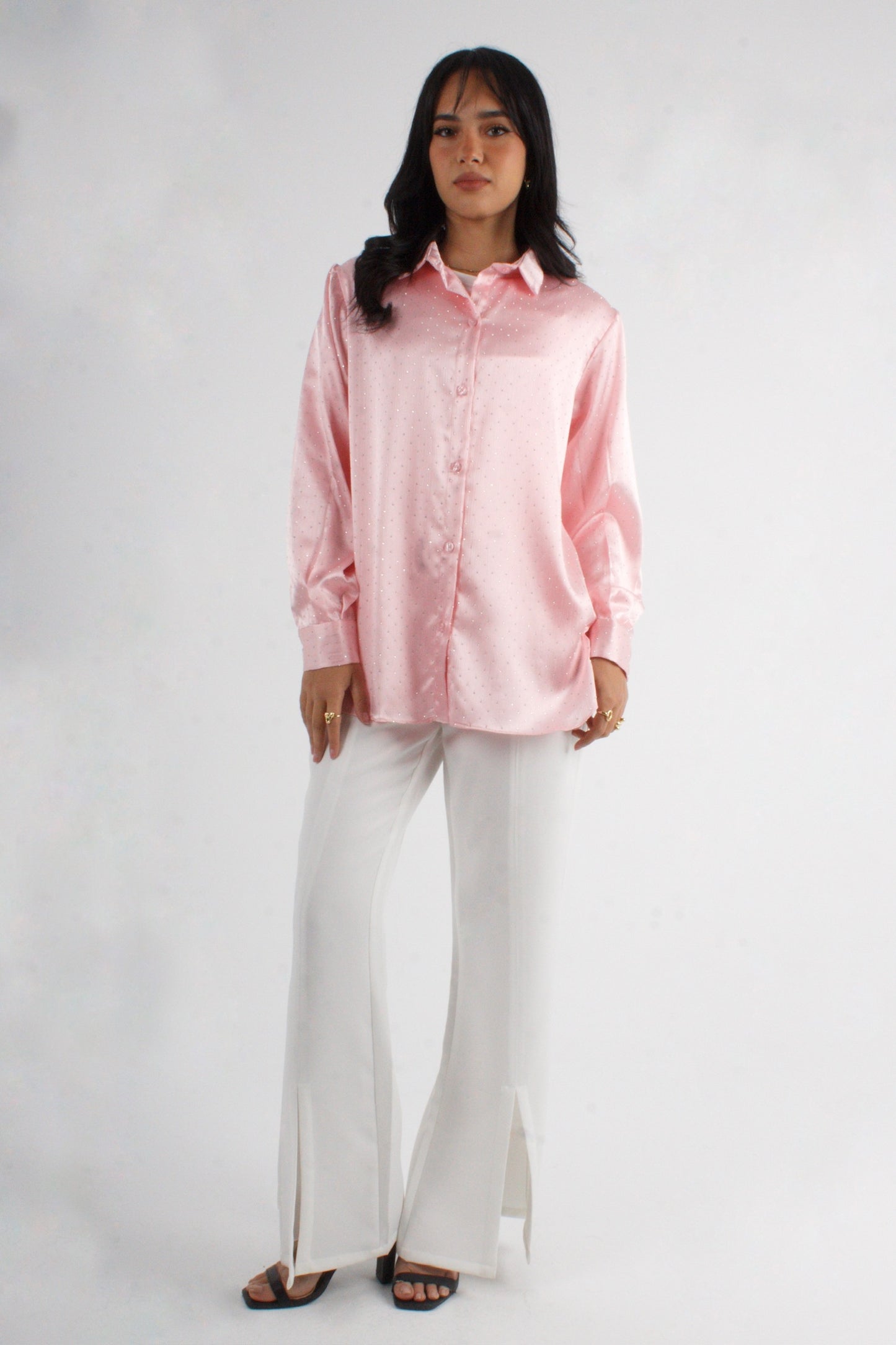 Rhinestone Button Down