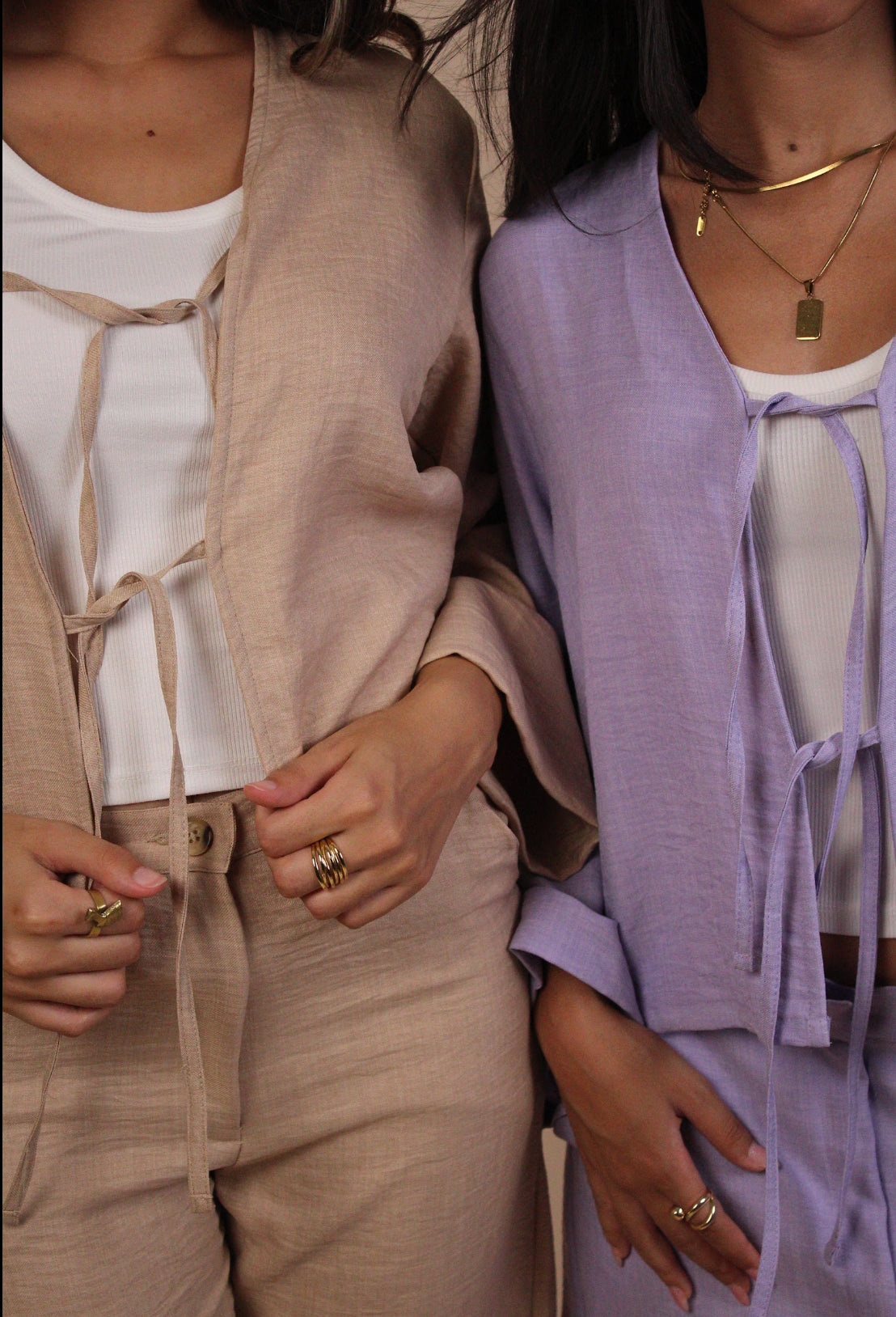 Linen Lace-Up top
