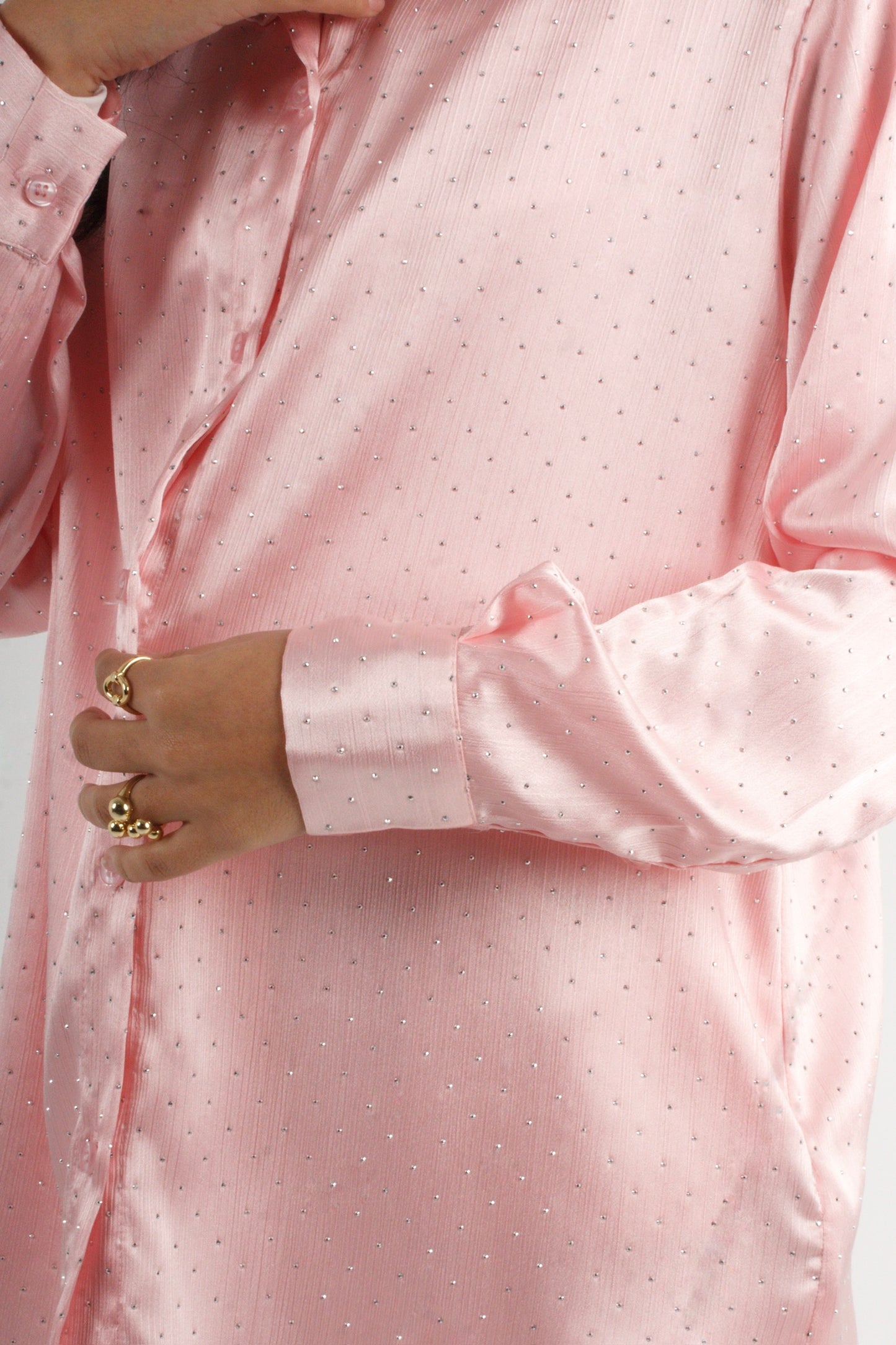 Rhinestone Button Down