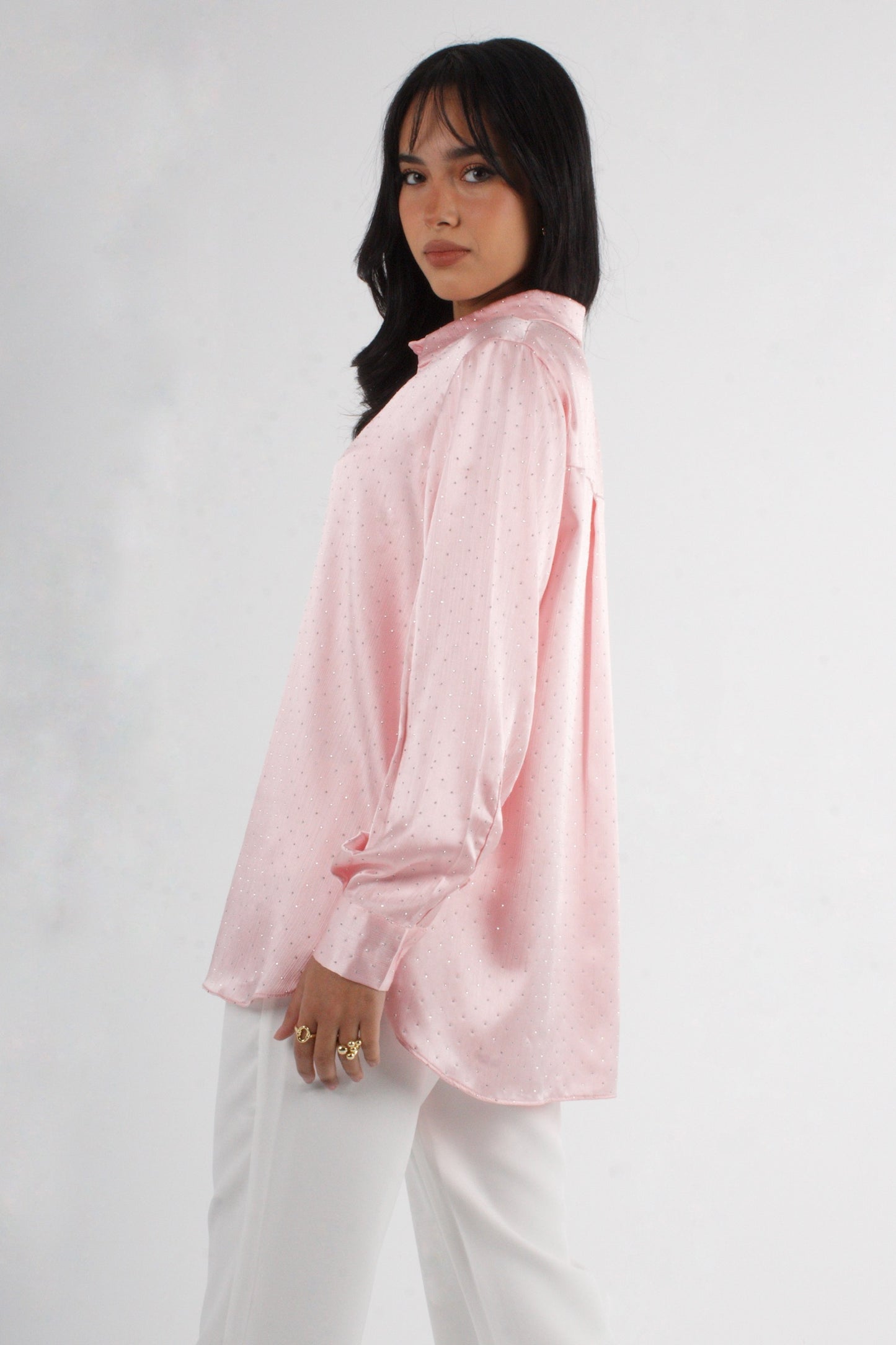 Rhinestone Button Down