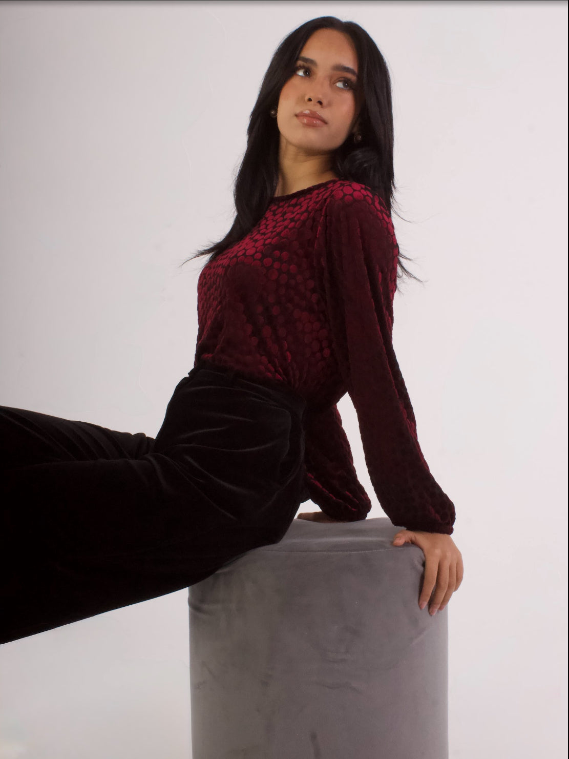 Circular Velvet SabrinaTop