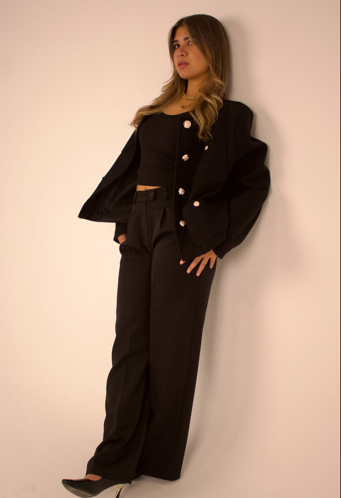 Statement Golden Button Jacket