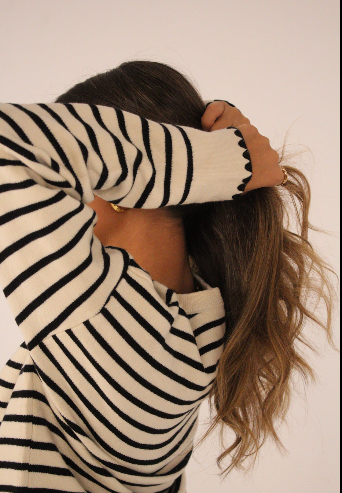 Striped Sweater Crochet Ends