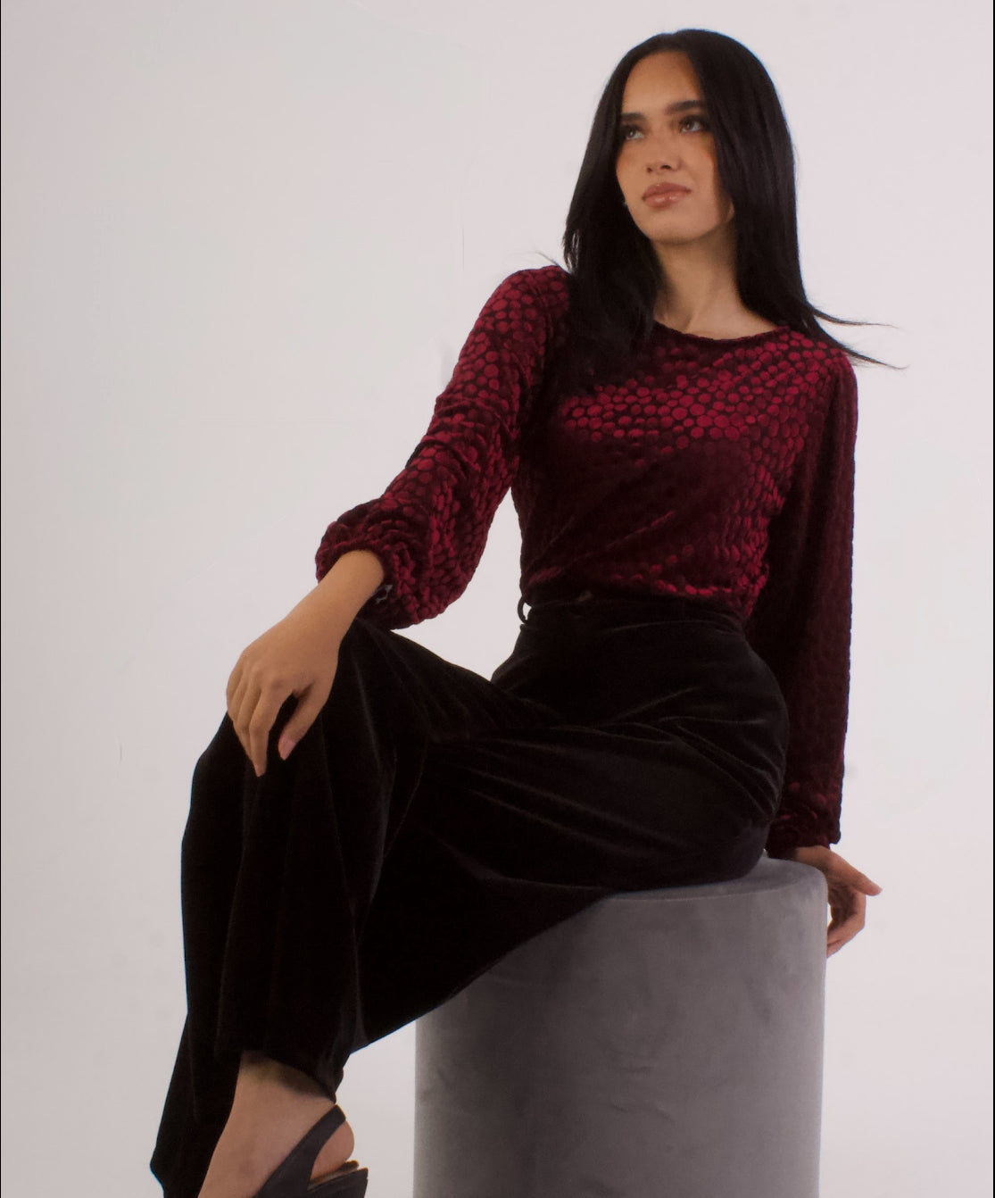 Circular Velvet SabrinaTop