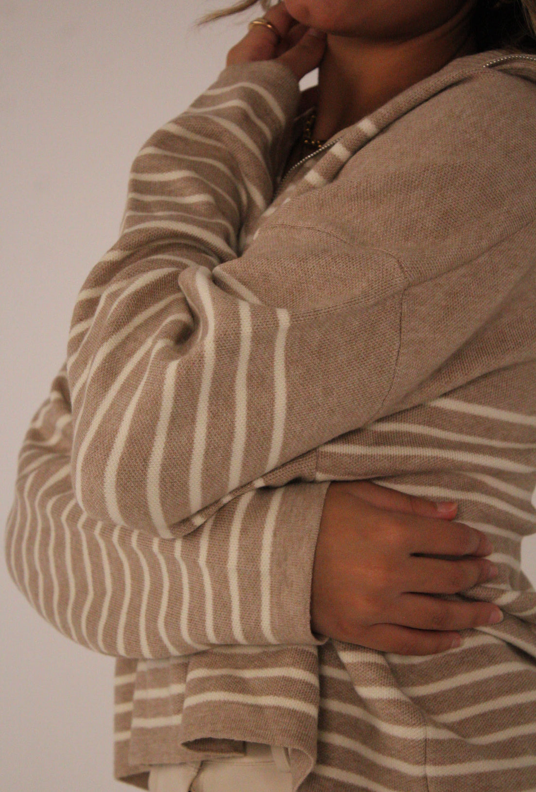 Striped Quarter Zip