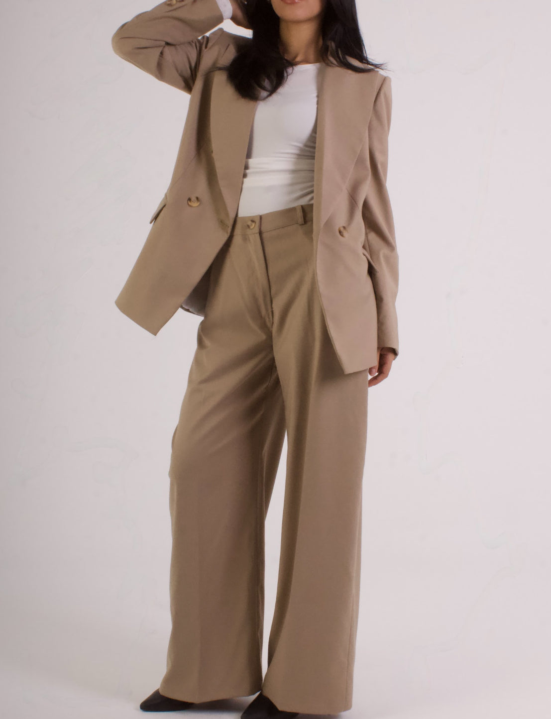 Wide Leg Suit Pants (Set for Double Breasted Suit)