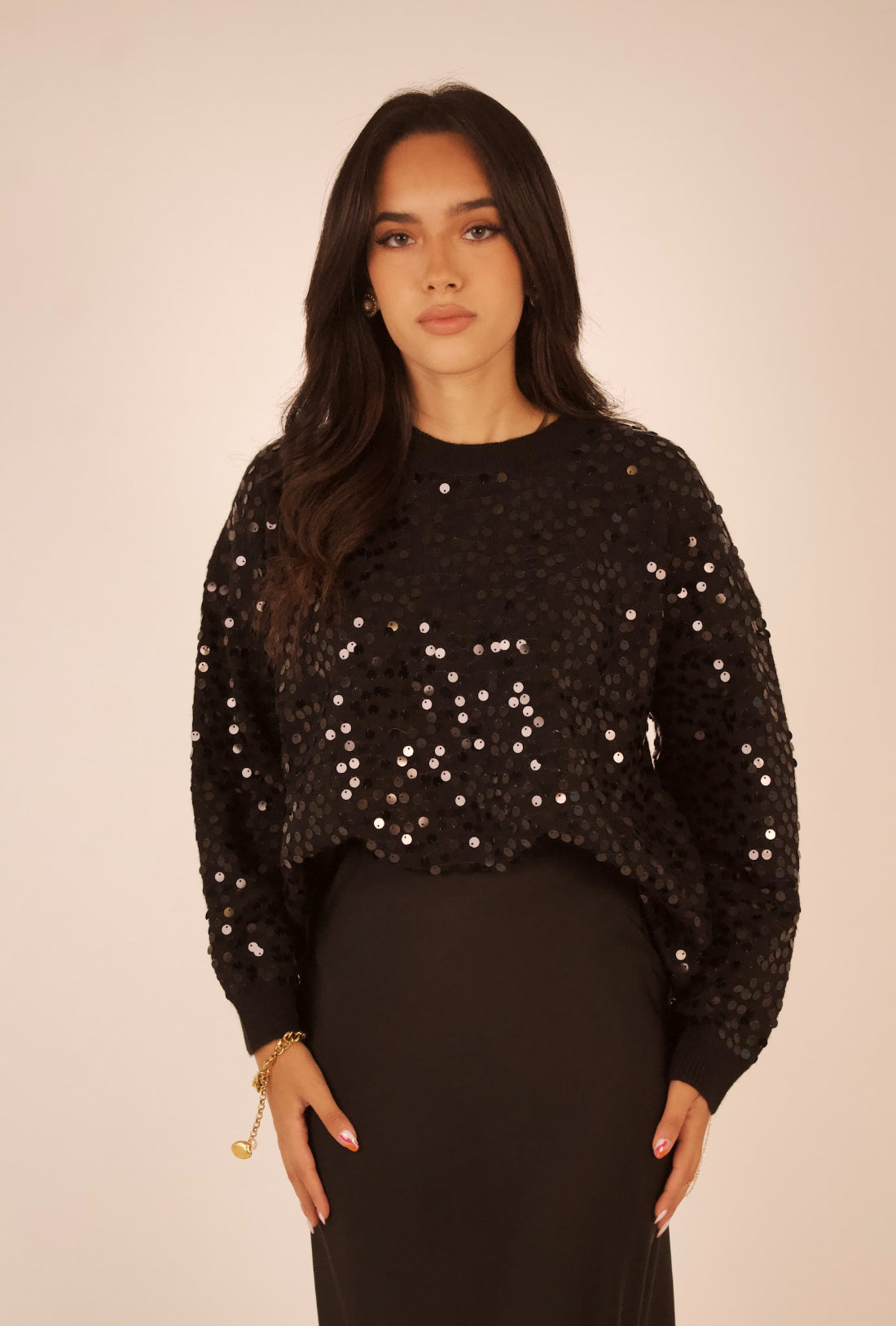 Black Bedazzled Sweater