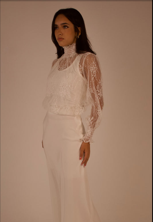 White Dantelle Blouse