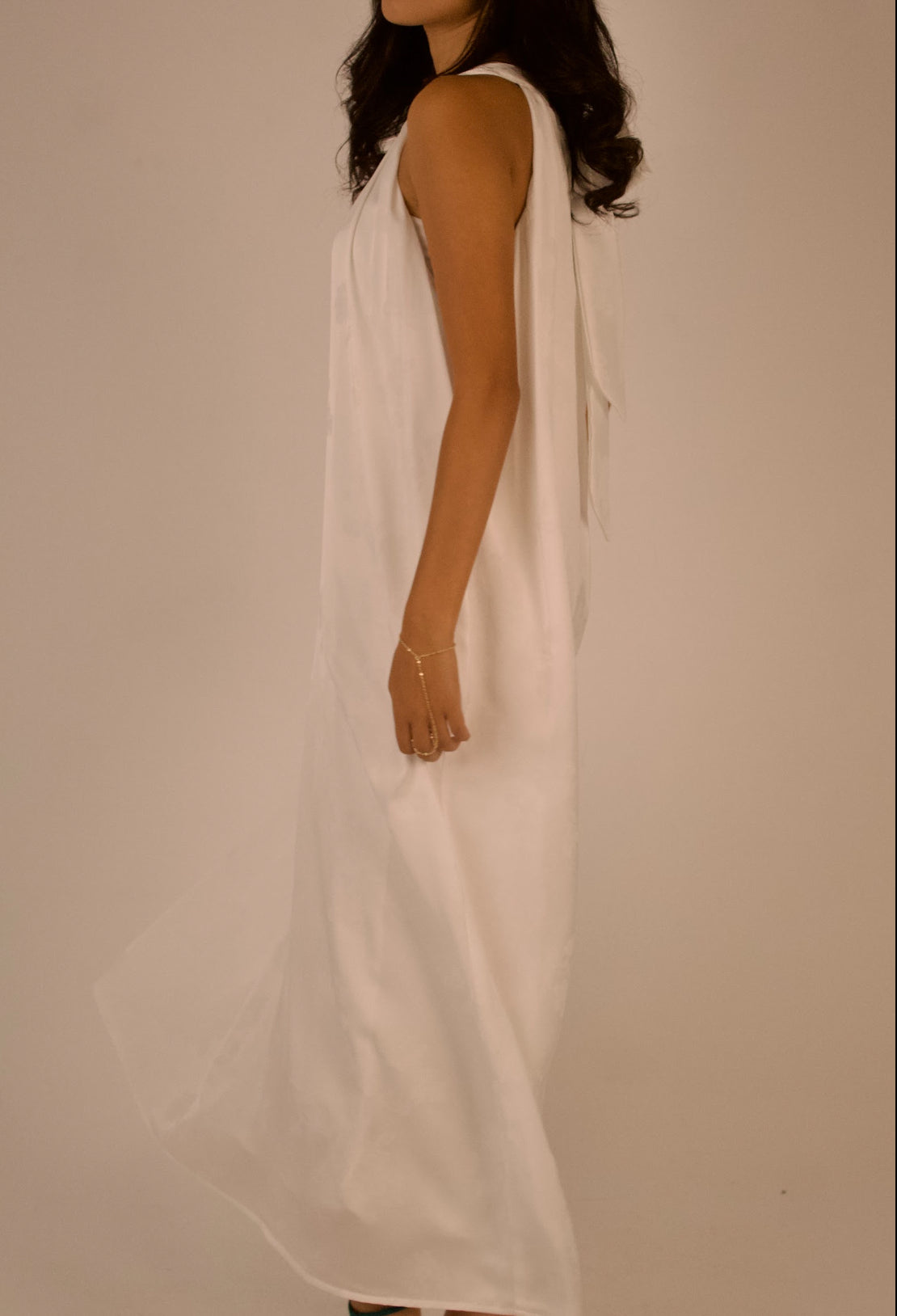 Floral Texture Satin Dress