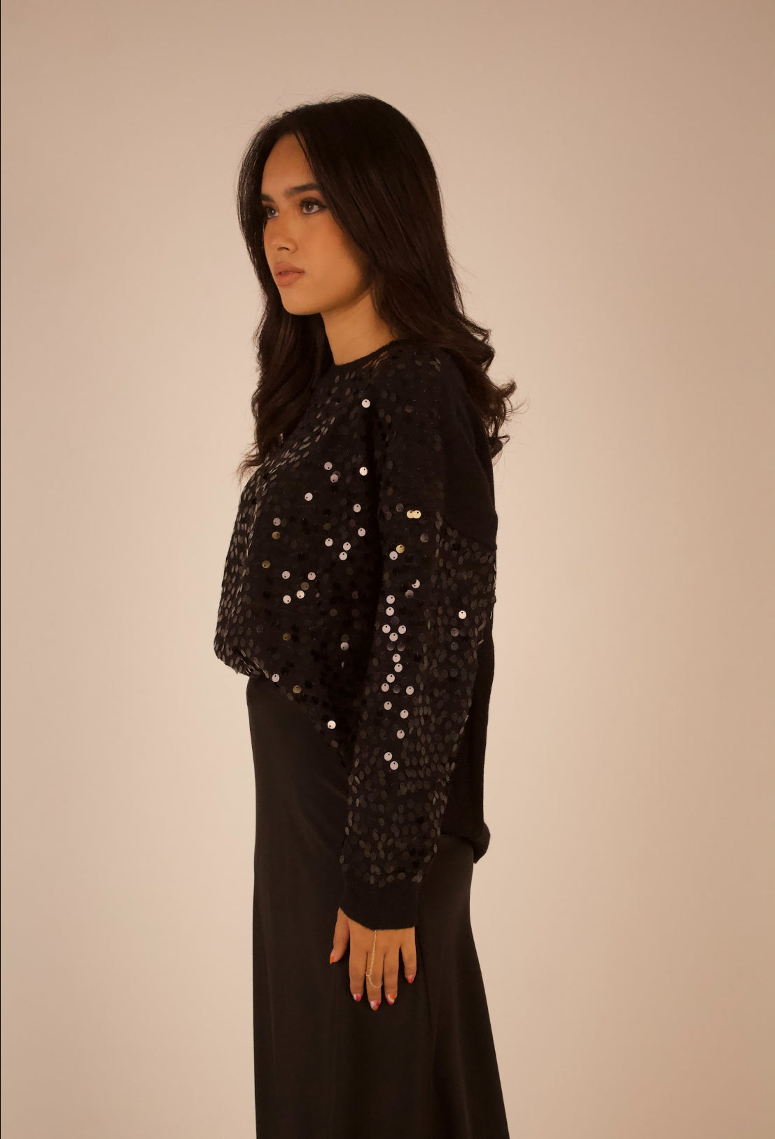 Black Bedazzled Sweater