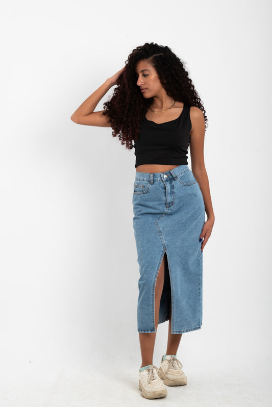 Midi Jeans Skirt