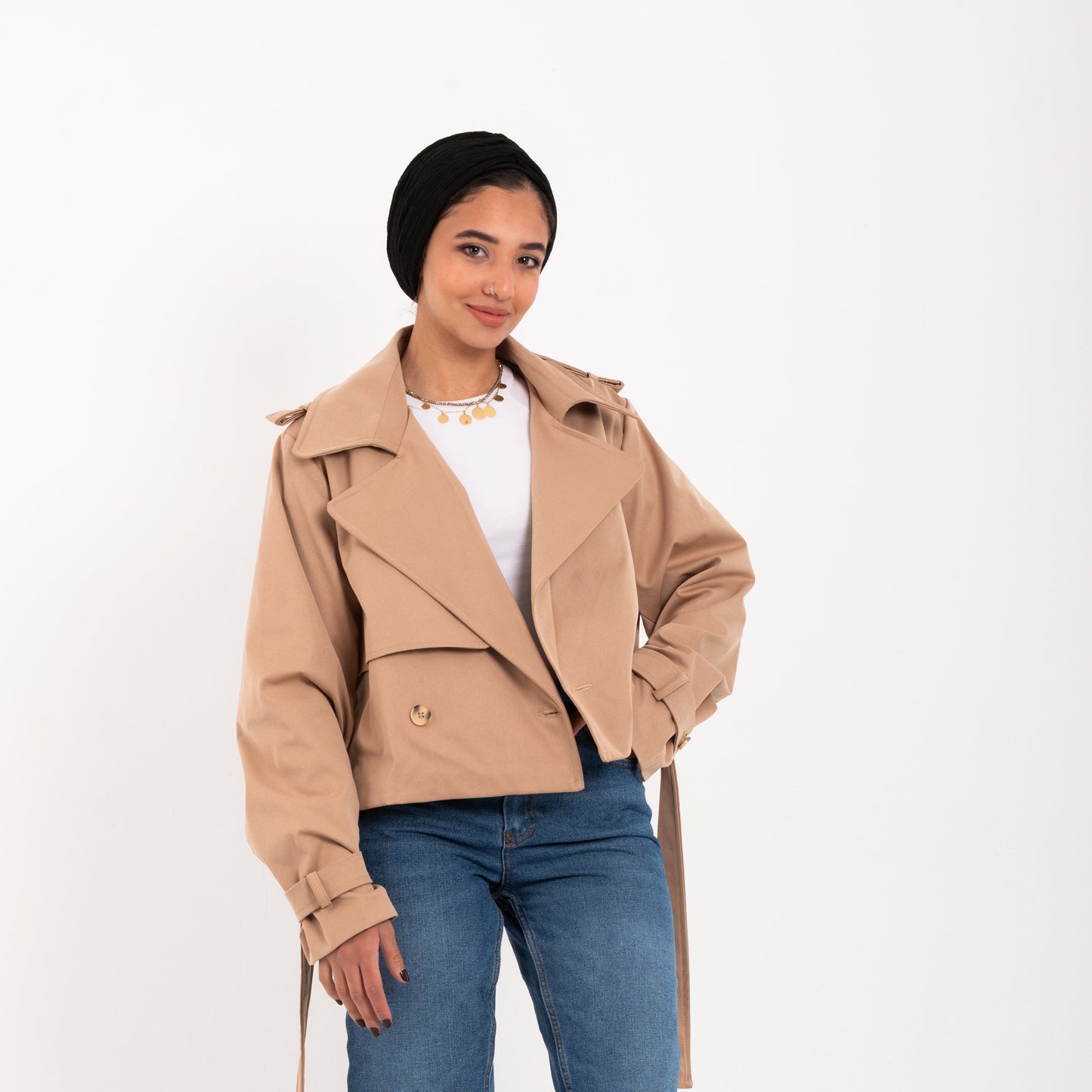 Cropped Trench Coat