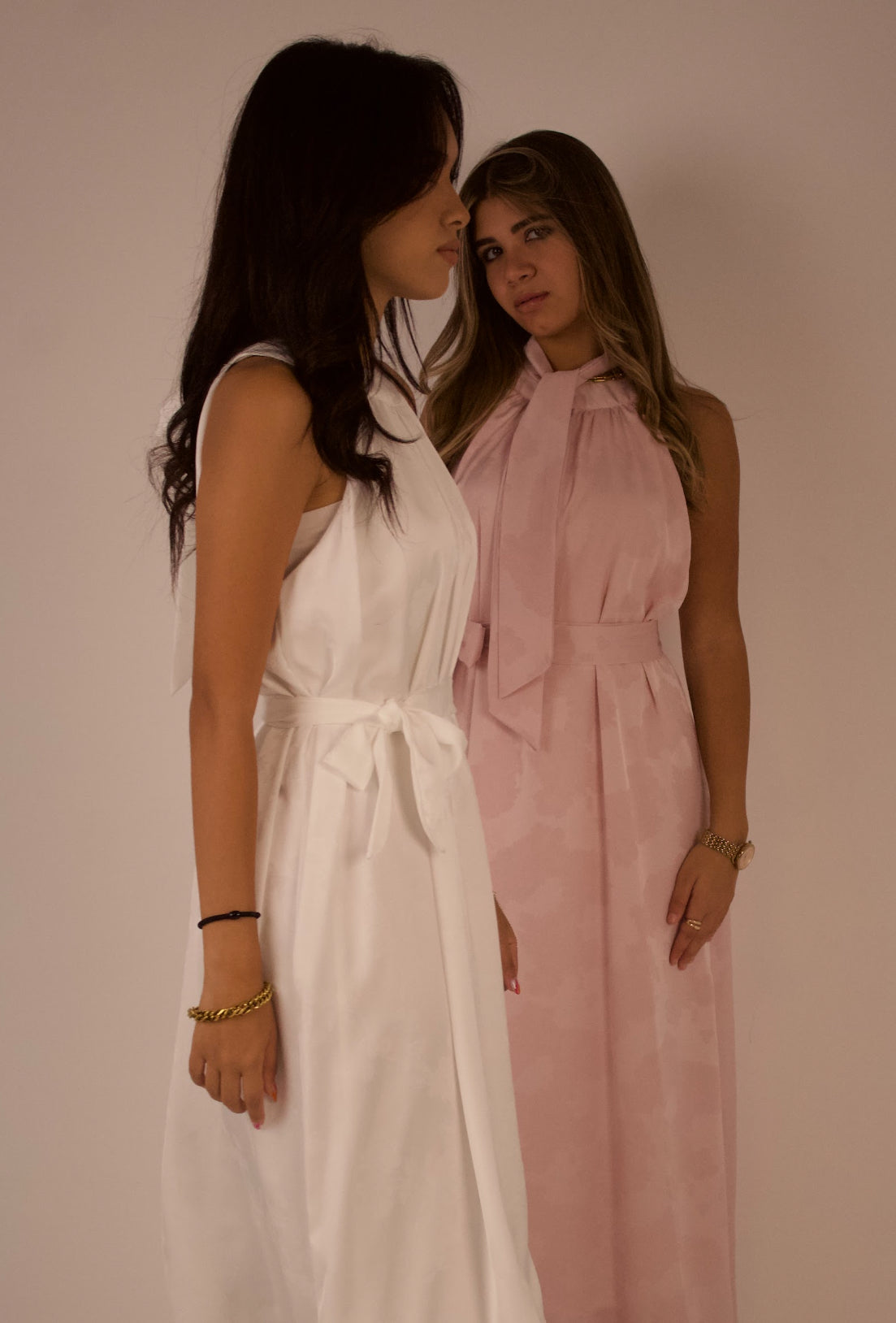 Floral Texture Satin Dress