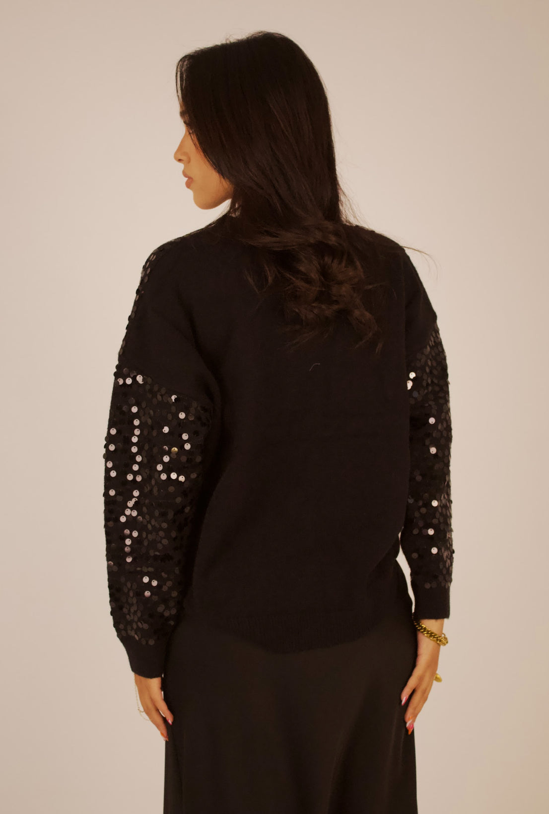 Black Bedazzled Sweater